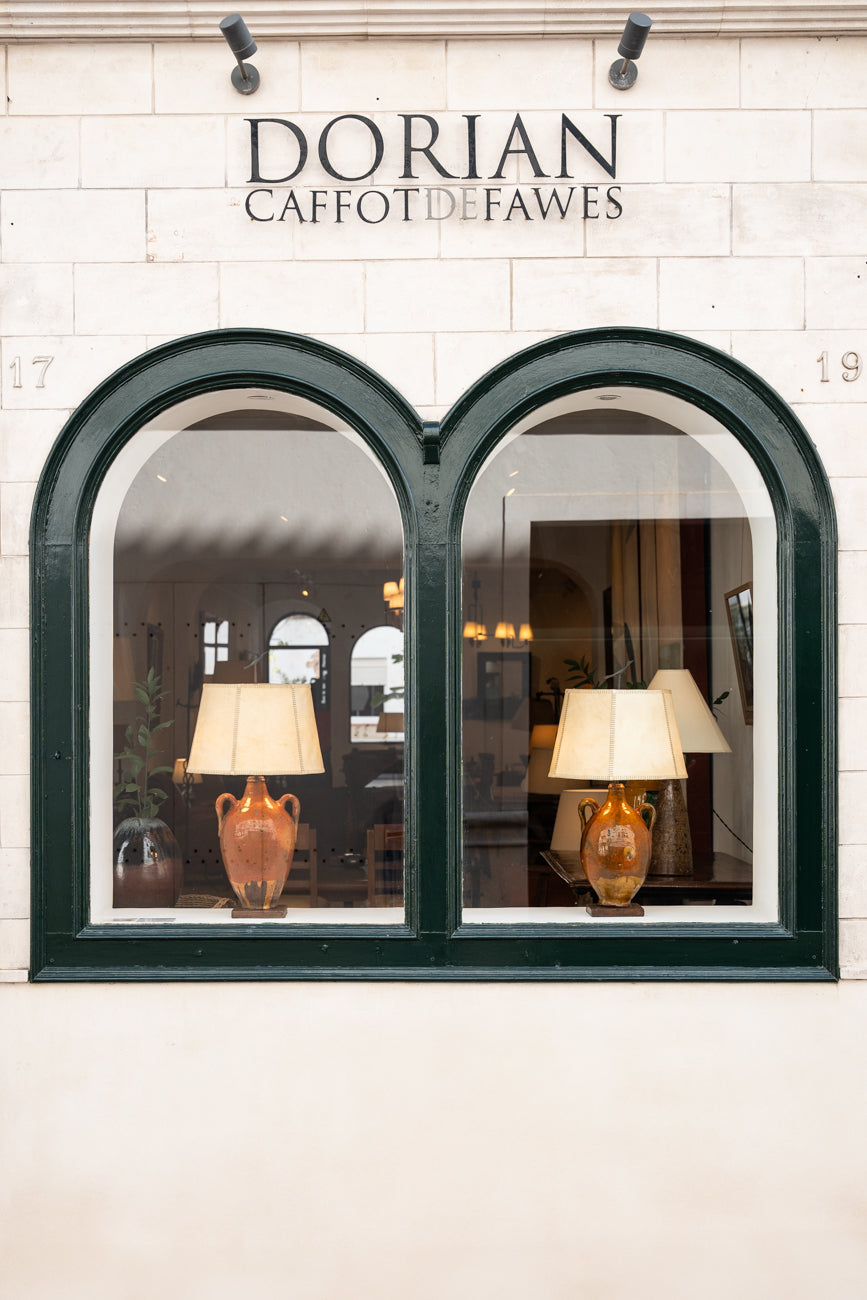 Paire de lampes en terre cuite