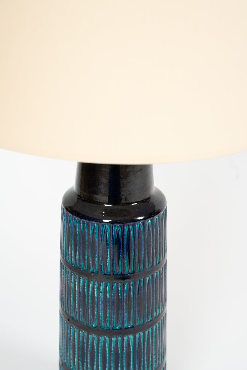 Paire de grandes lampes en céramique émaillée