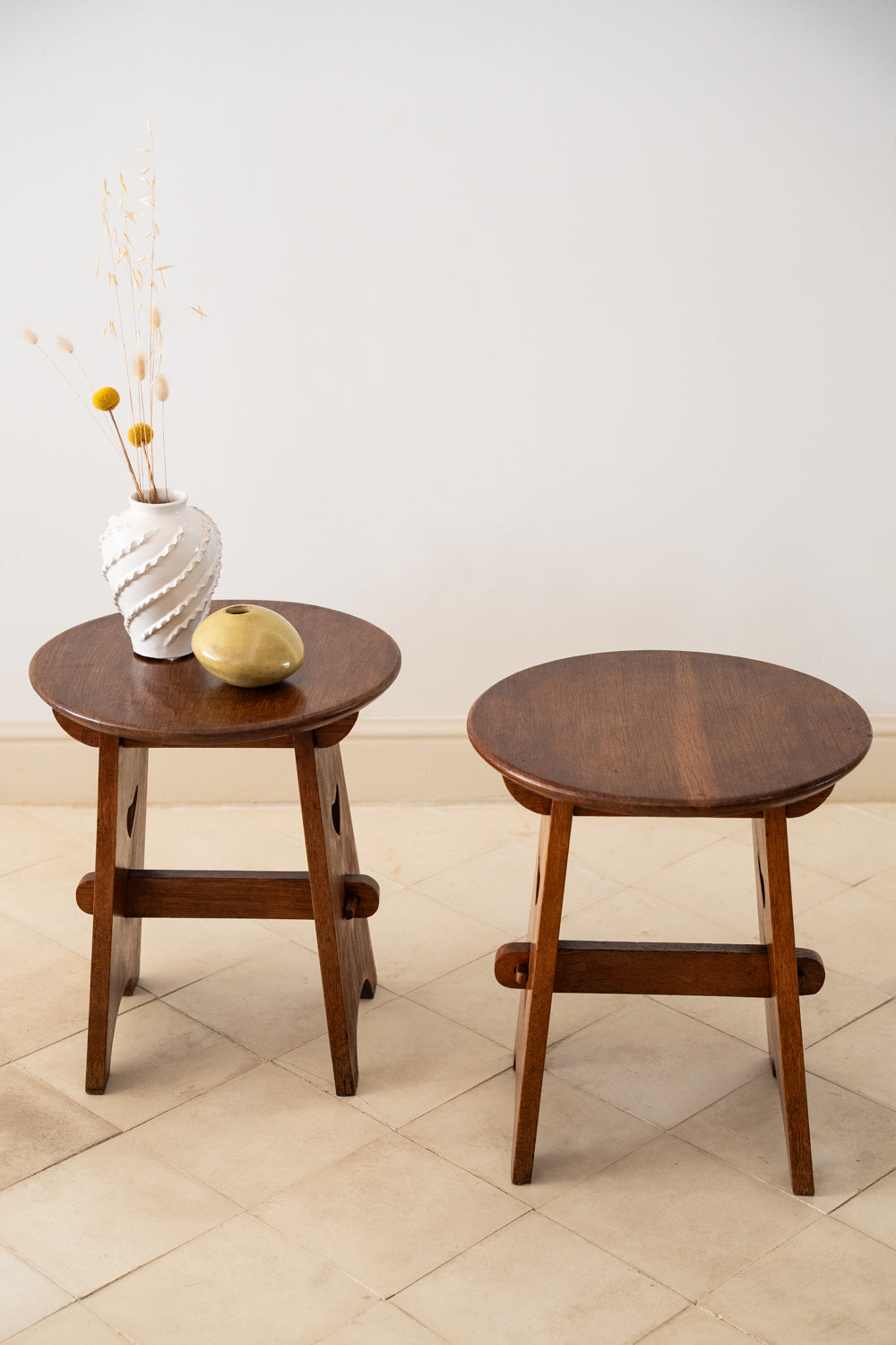 Pair of Arts and Crafts side tables