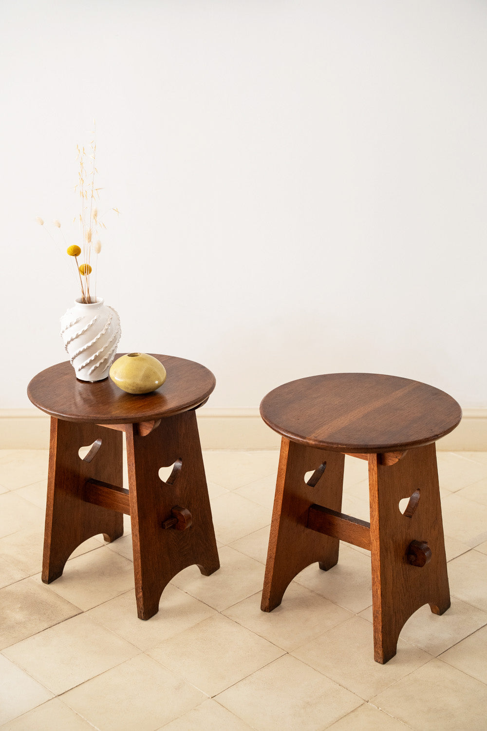 Pair of Arts and Crafts side tables