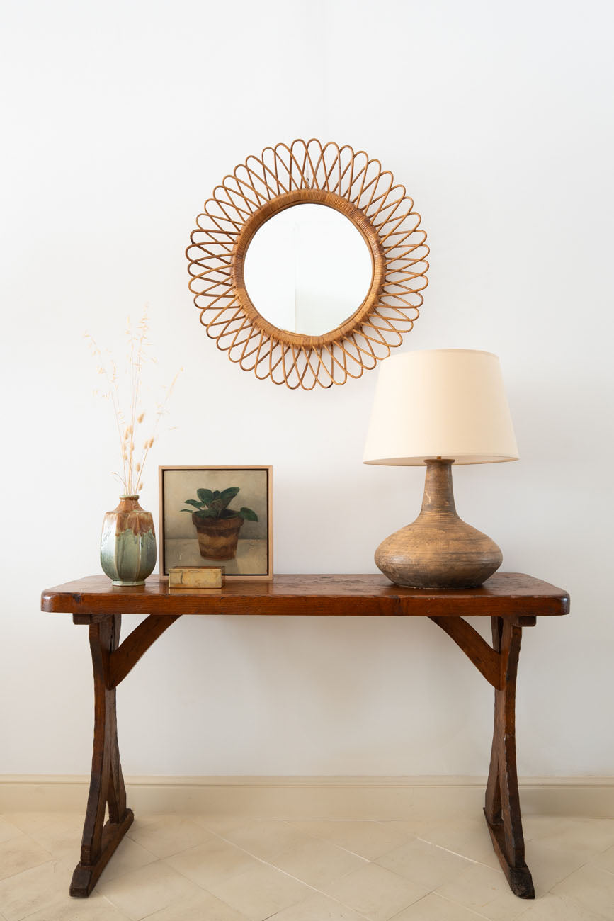Carved beechwood console table