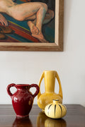 Vase jaune à anses