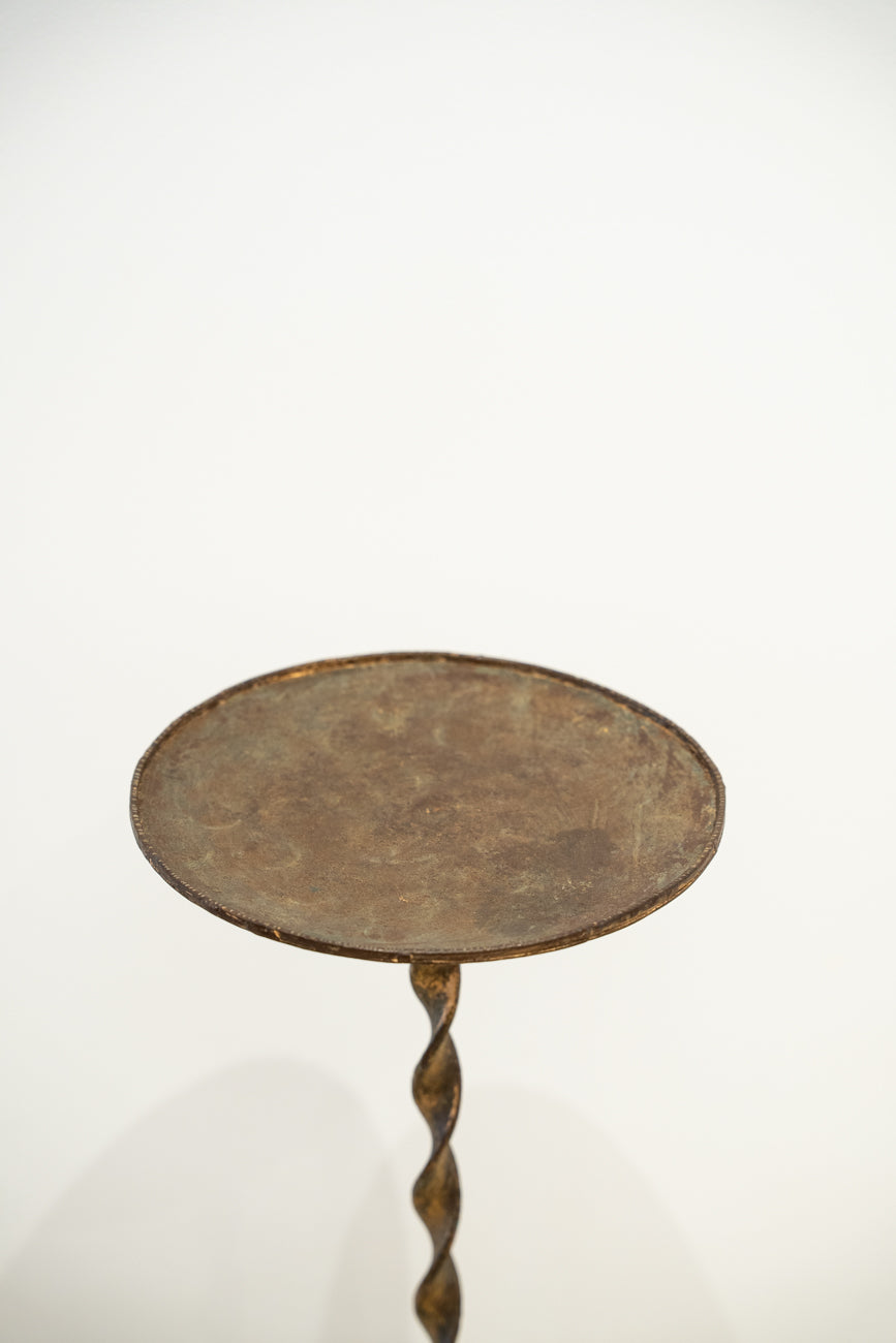 Table Martini en fer forgé au pied tourné