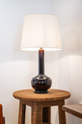 Tall glazed ceramic table lamp