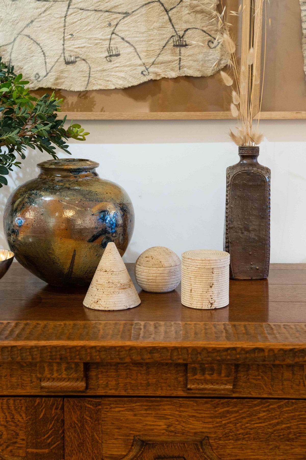 Glazed ceramic vase or bottle