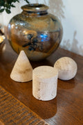 Tres cajitas de travertino