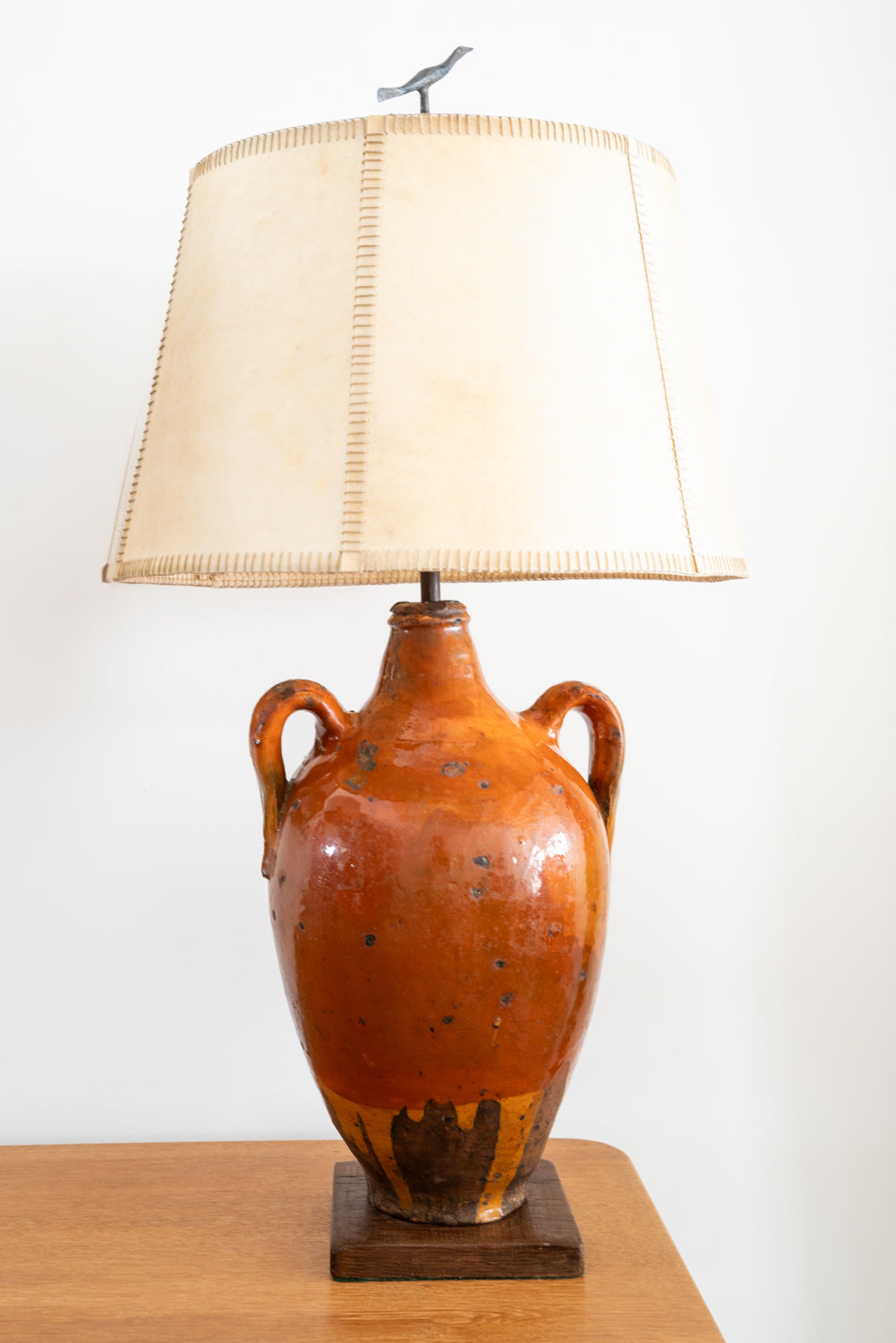 Paire de lampes en terre cuite