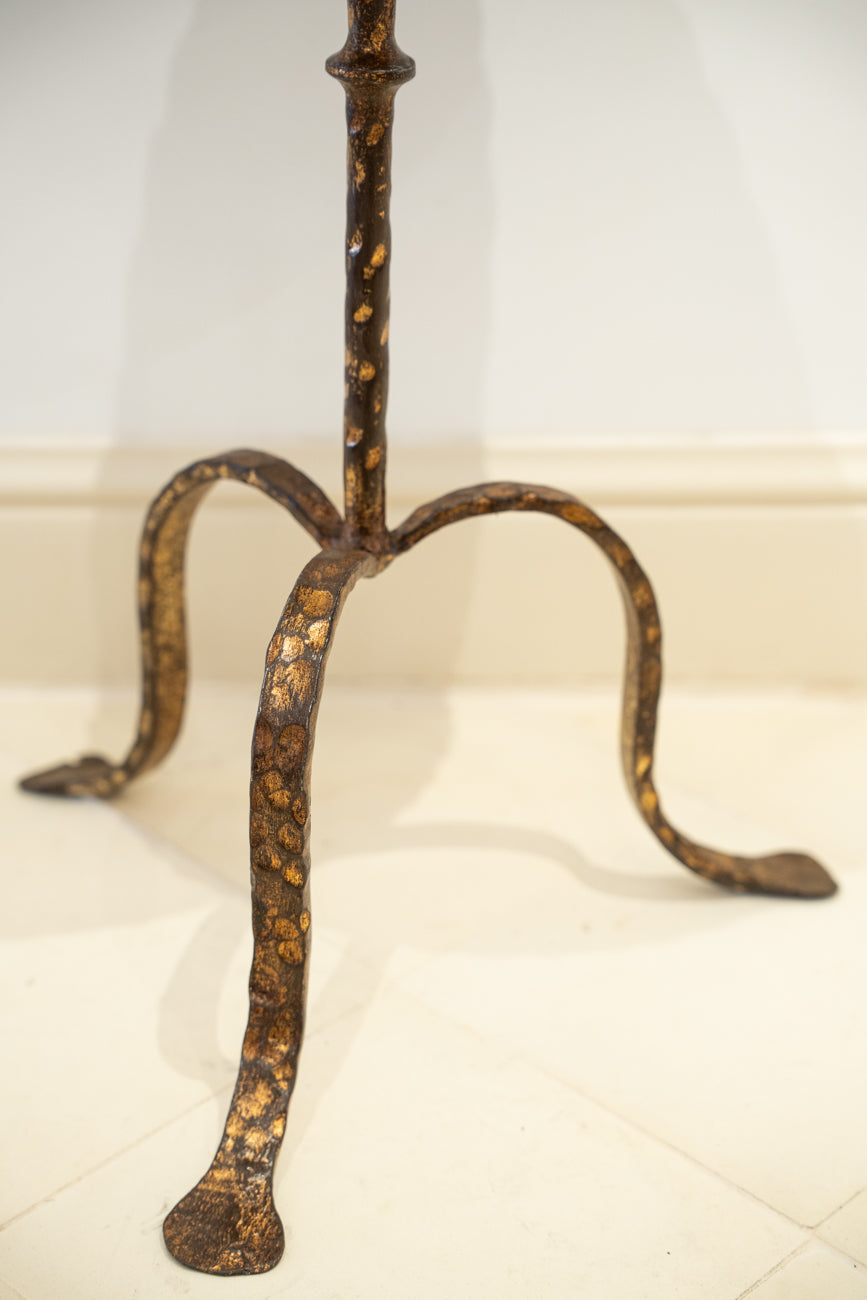 Gilded wrought iron Martini side table