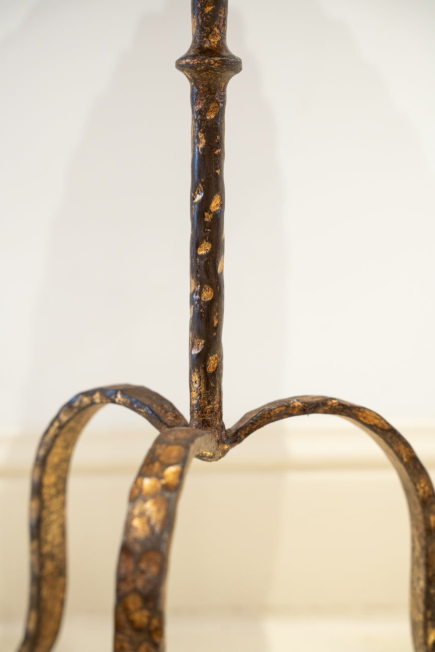 Gilded wrought iron Martini side table