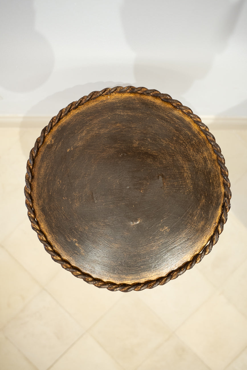 Gilded wrought iron Martini side table