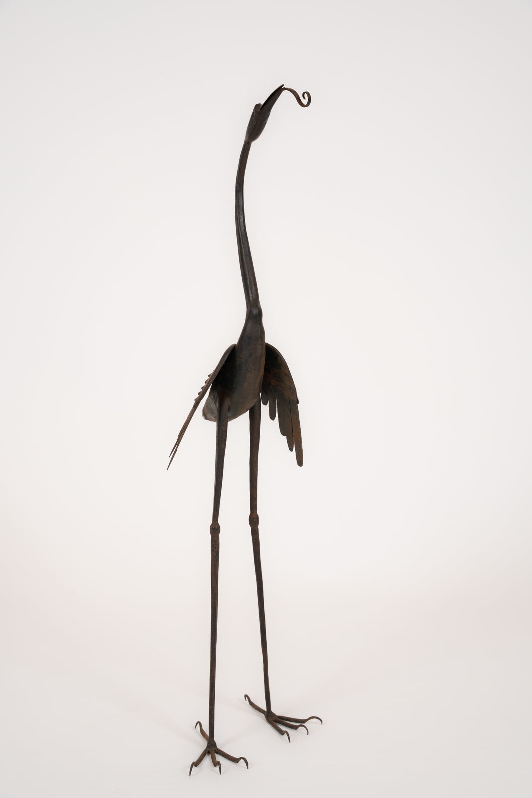 Japanese crane in wrought iron