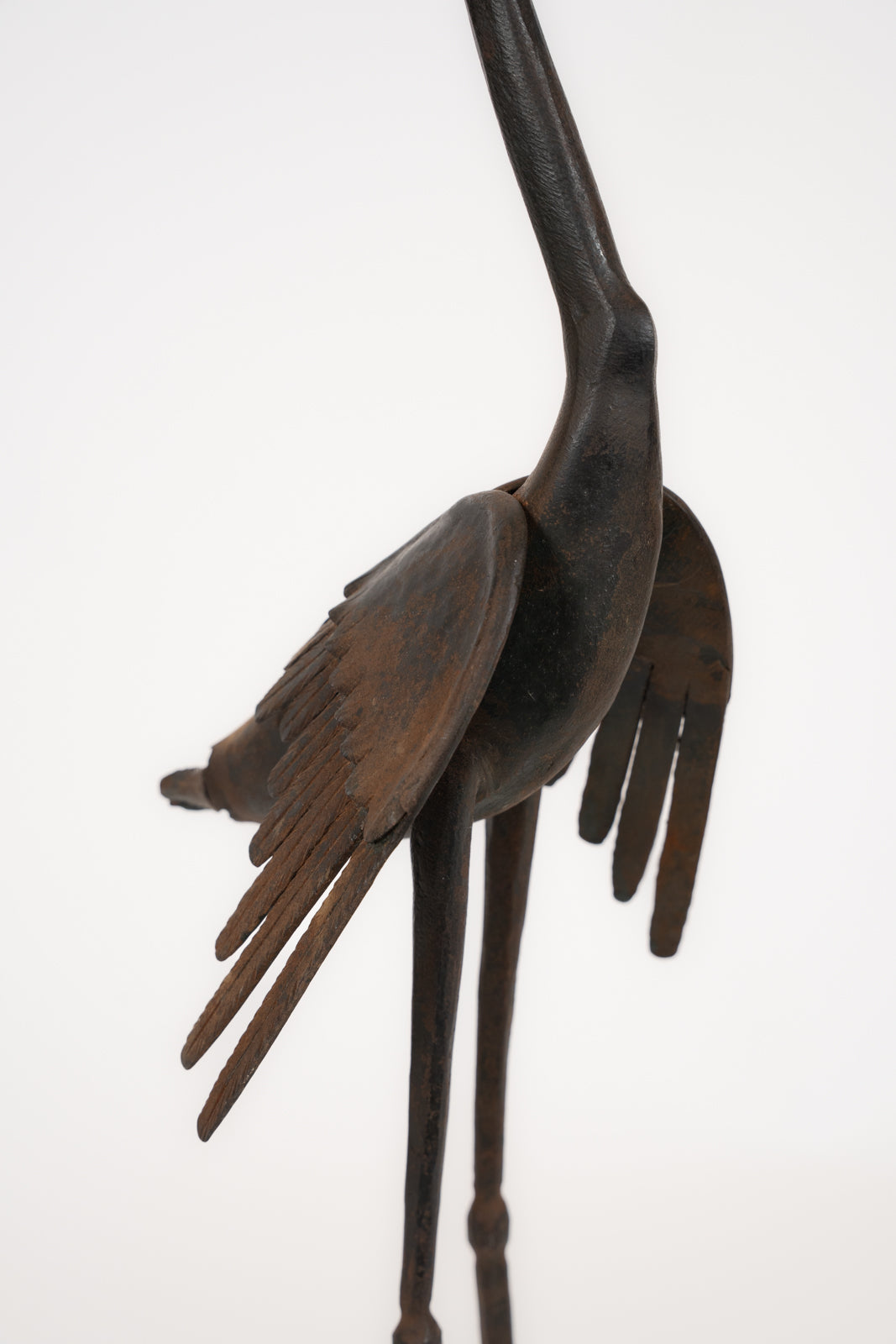 Japanese crane in wrought iron