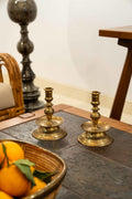Pair of brass candlesticks