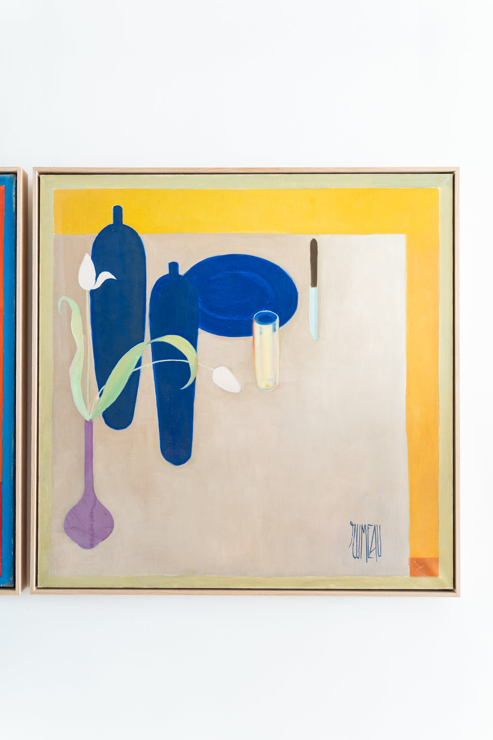 Paire de grandes peintures