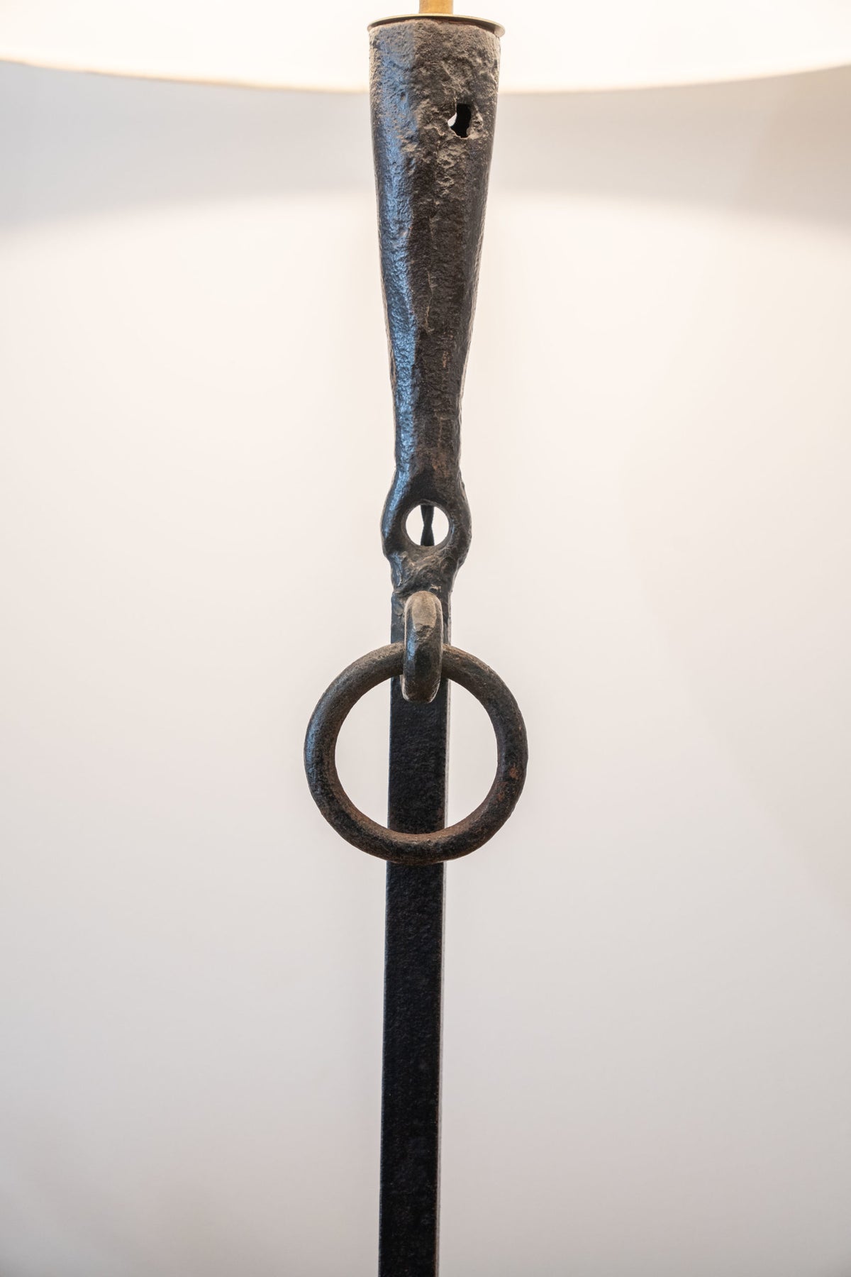Tall wrought iron table lamp