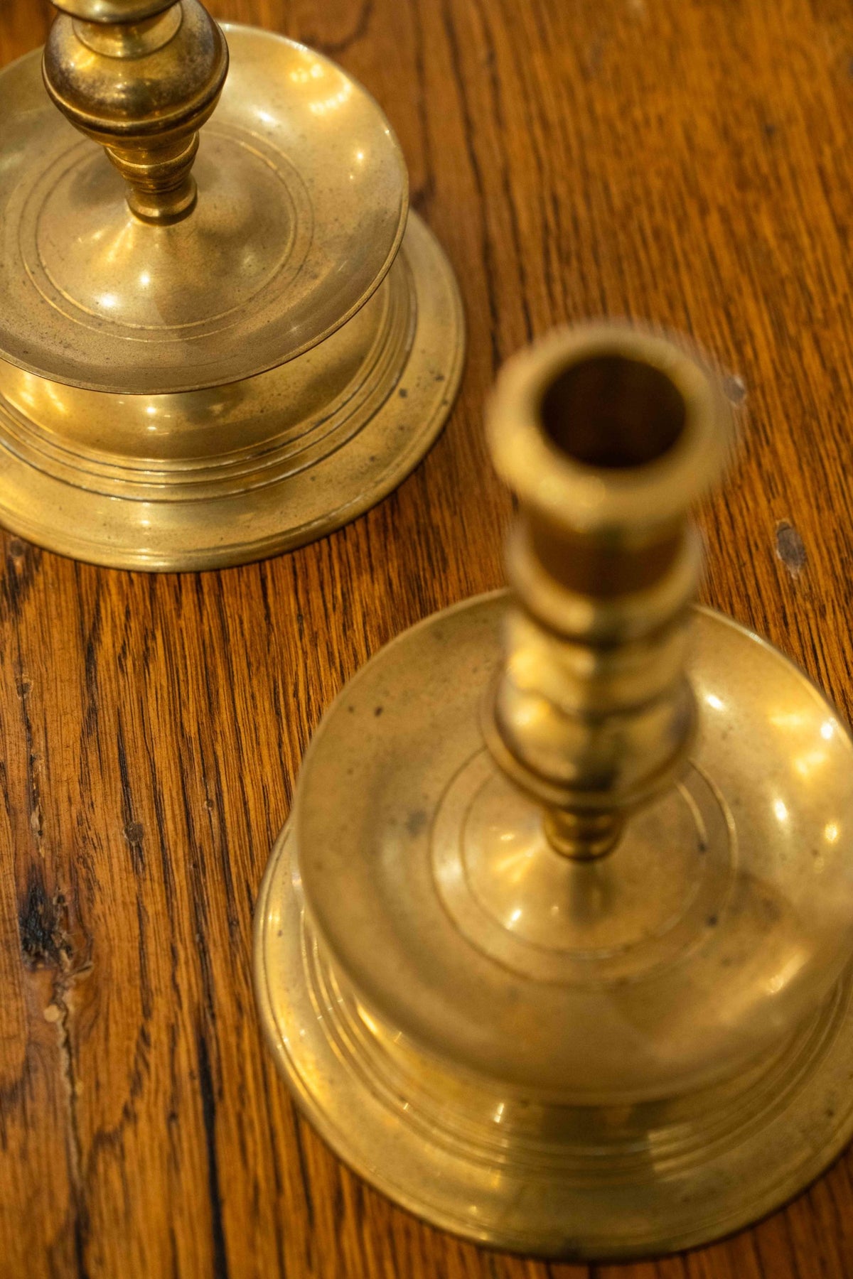 Pair of brass candlesticks