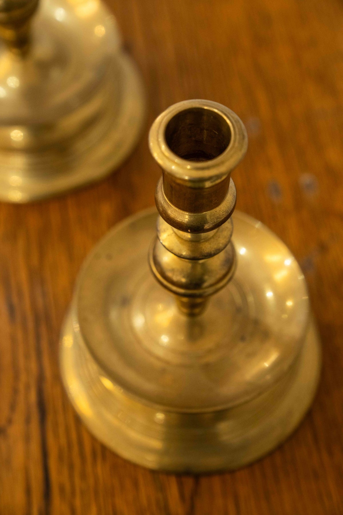 Pair of brass candlesticks