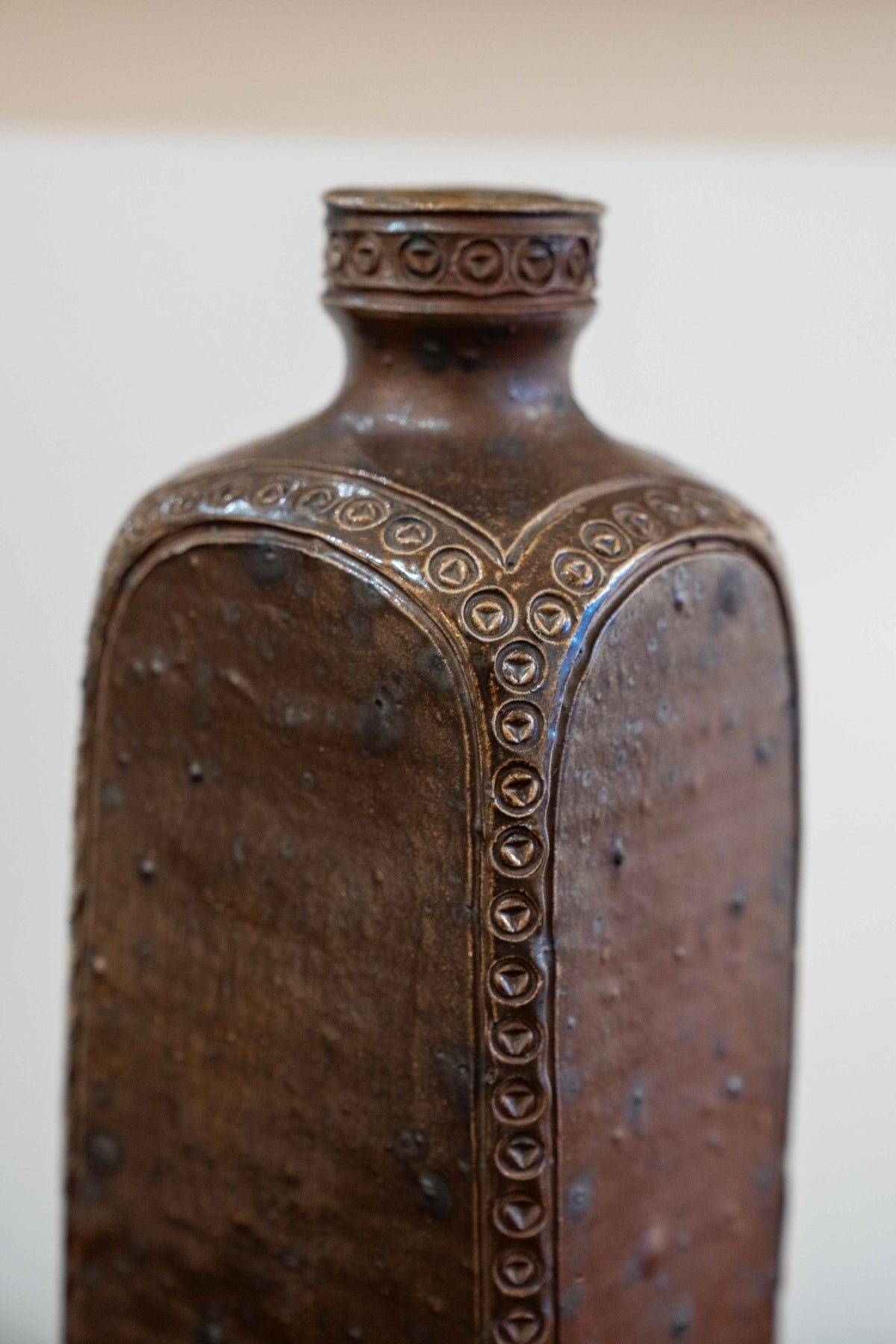 Glazed ceramic vase or bottle