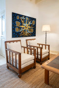 Paire de fauteuils Art Déco en noyer
