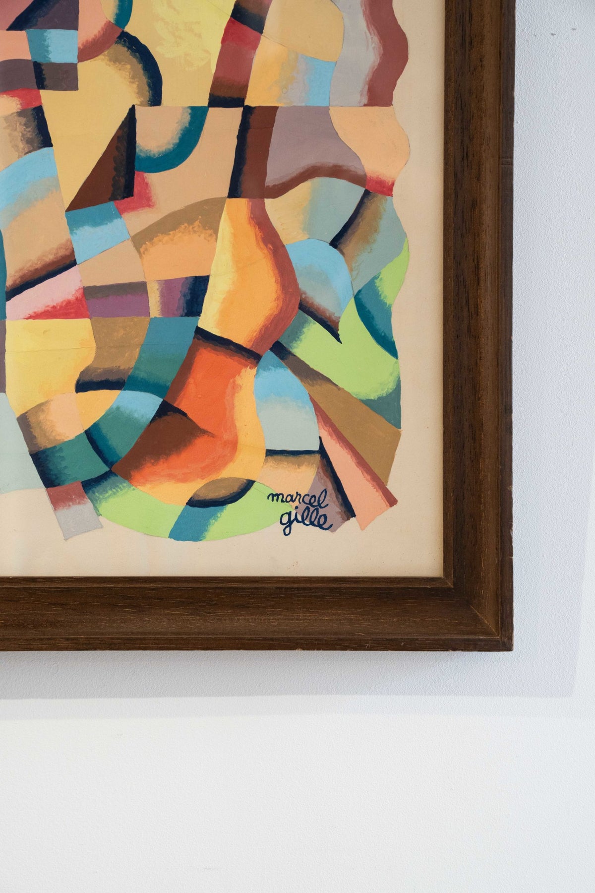 Gouache polychrome abstraite