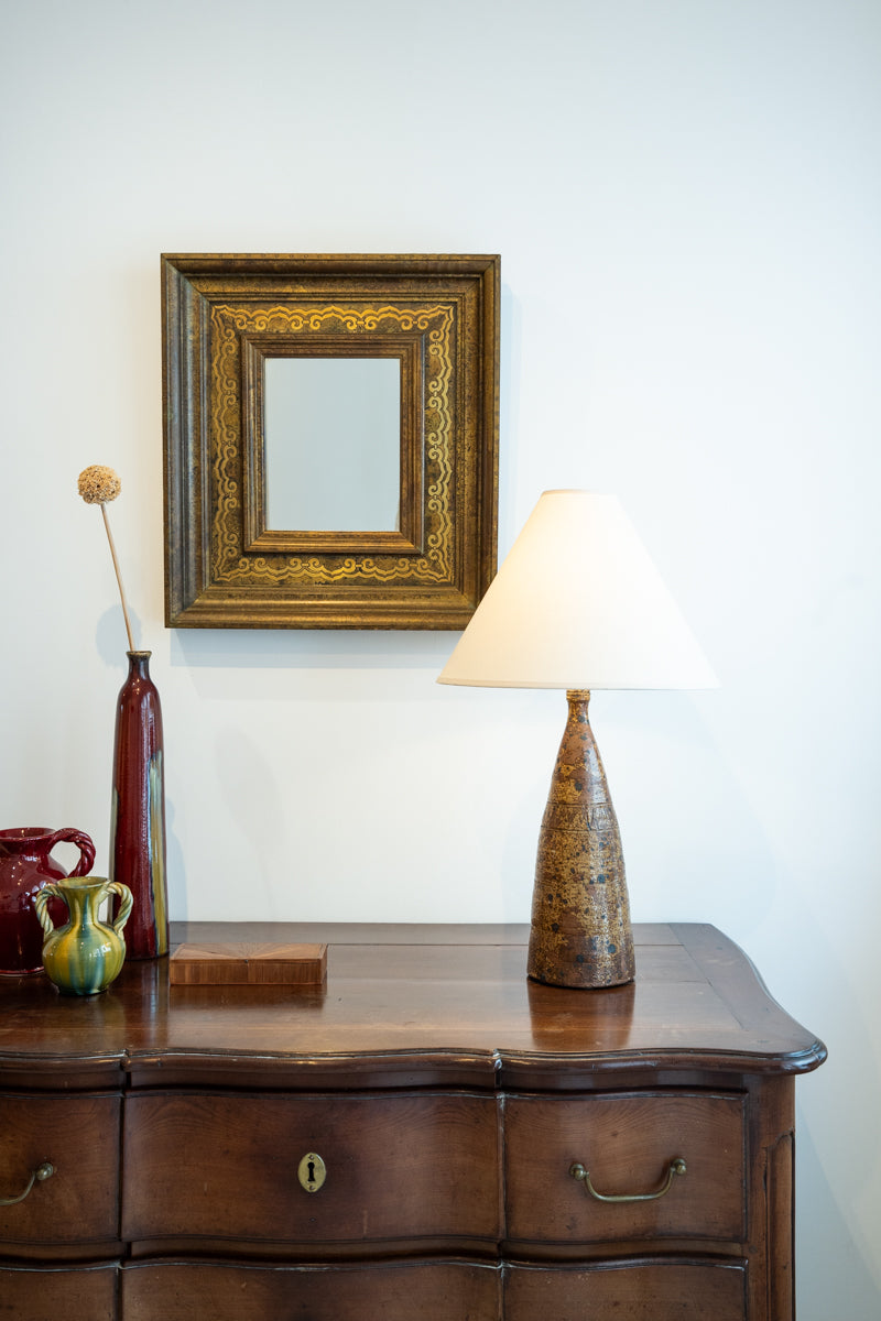 Pyrite stoneware tall lamp