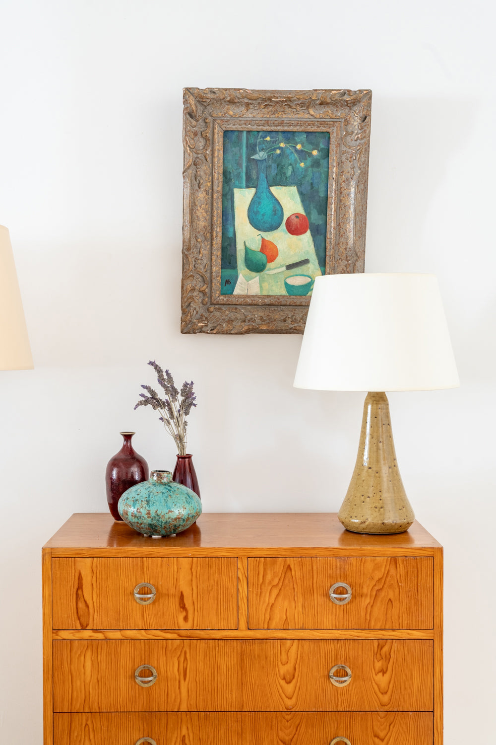 Stoneware table lamp