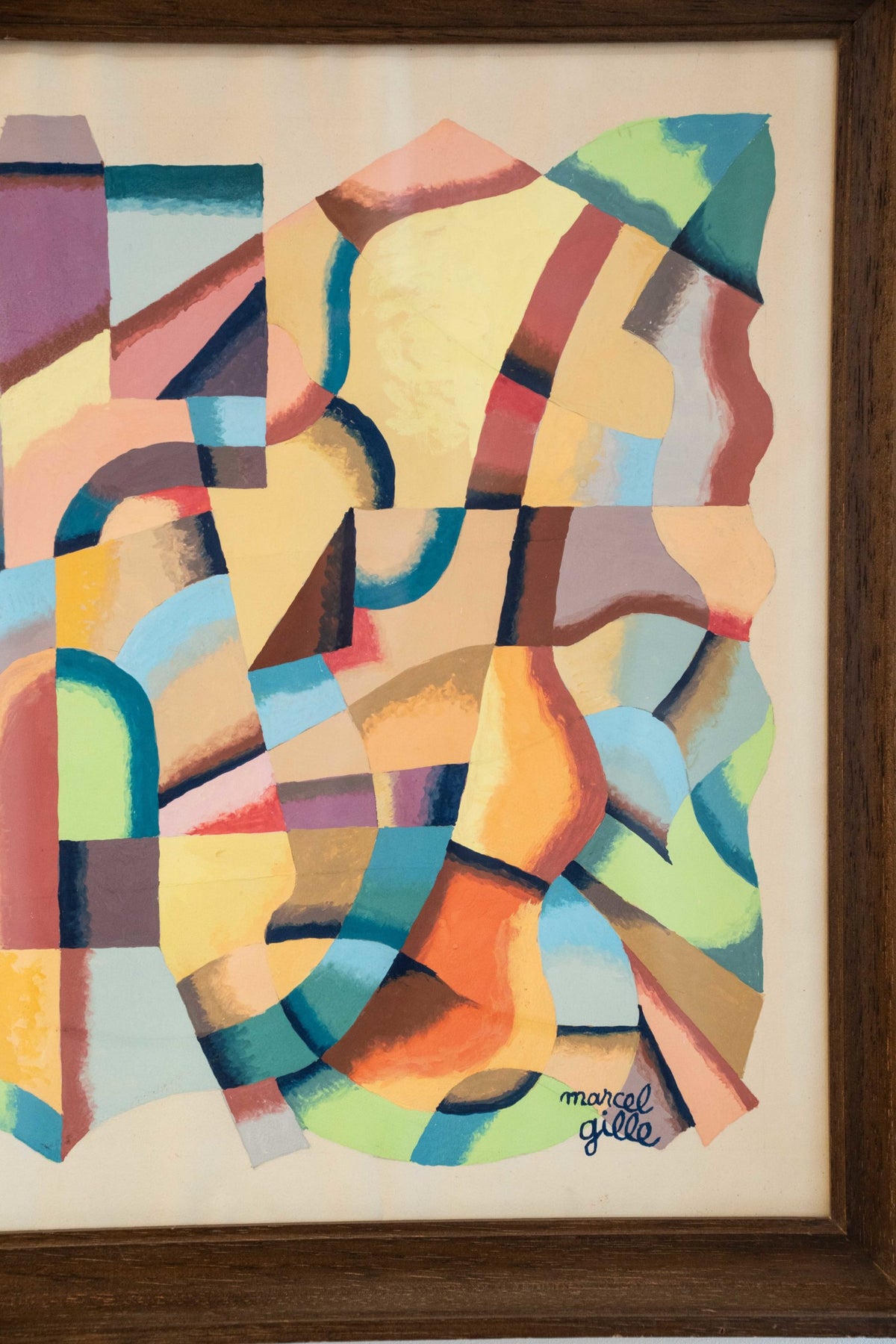 Gouache polychrome abstraite