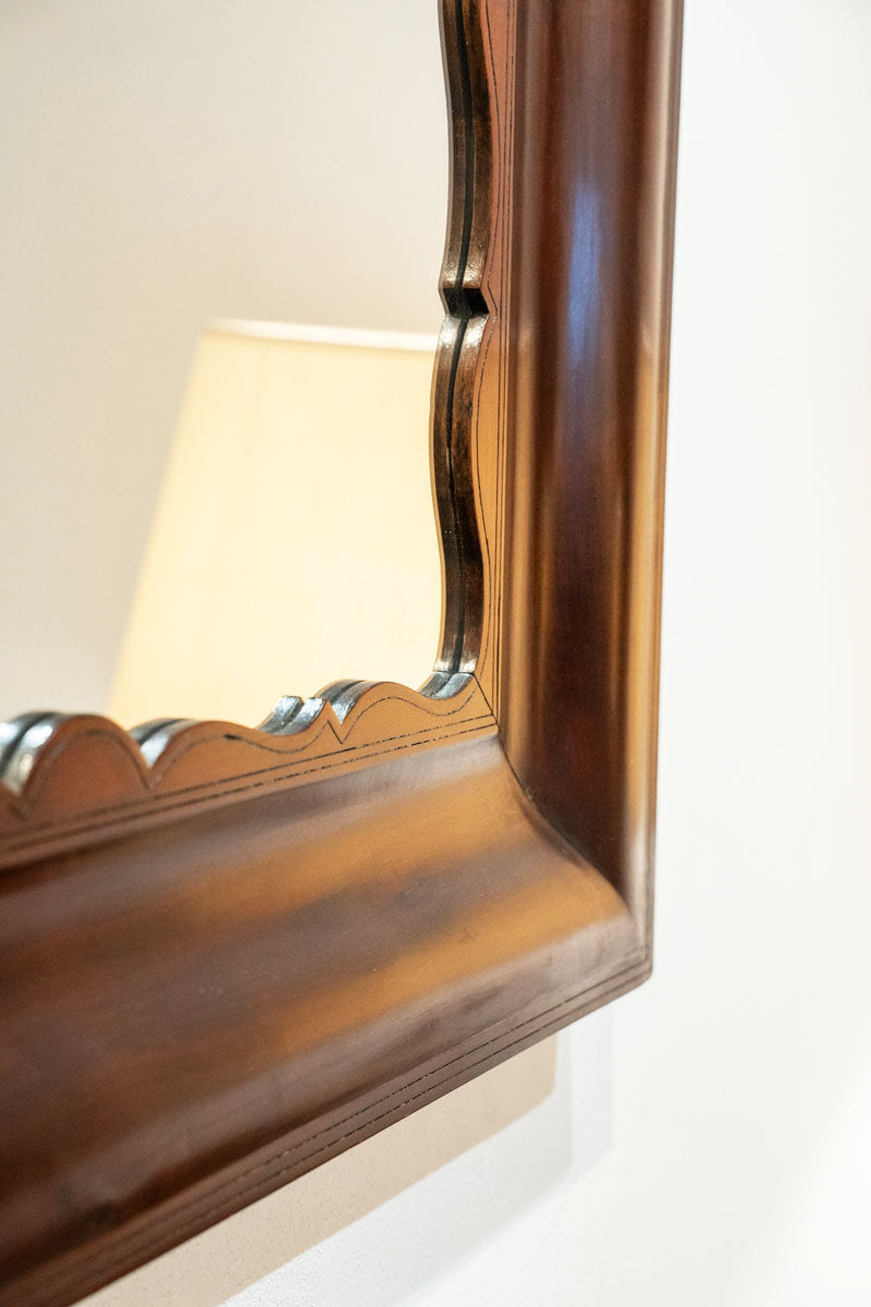 Grand miroir en acajou