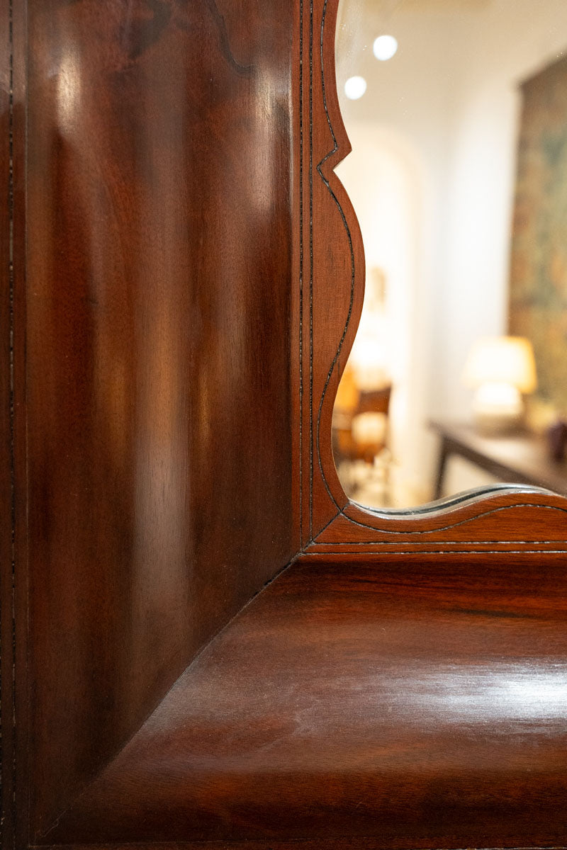 Grand miroir en acajou
