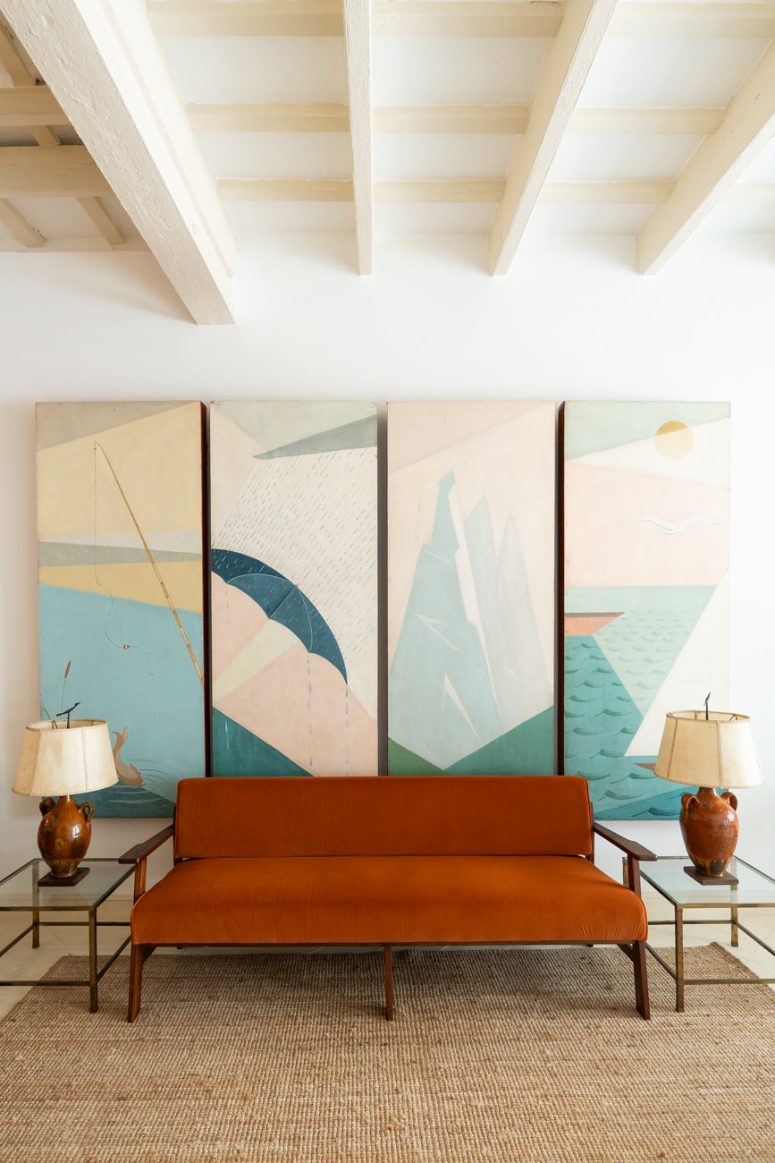 Mural de cuatro paneles