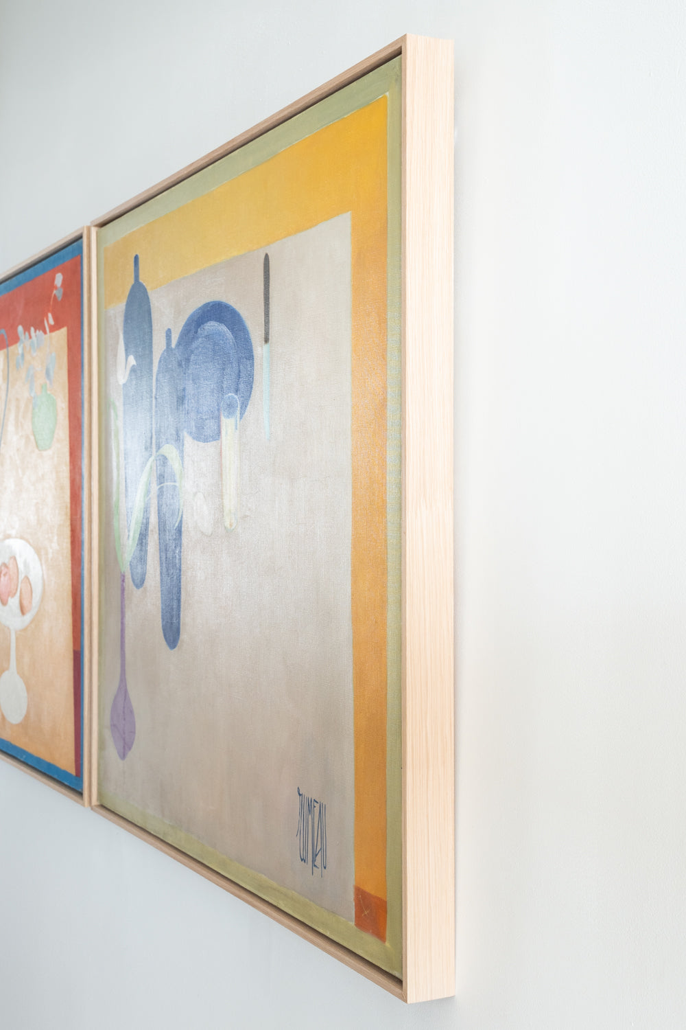 Paire de grandes peintures