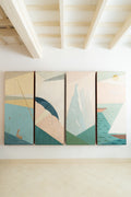Mural de cuatro paneles