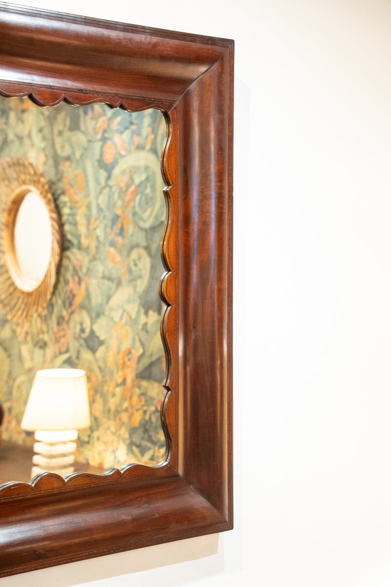 Grand miroir en acajou