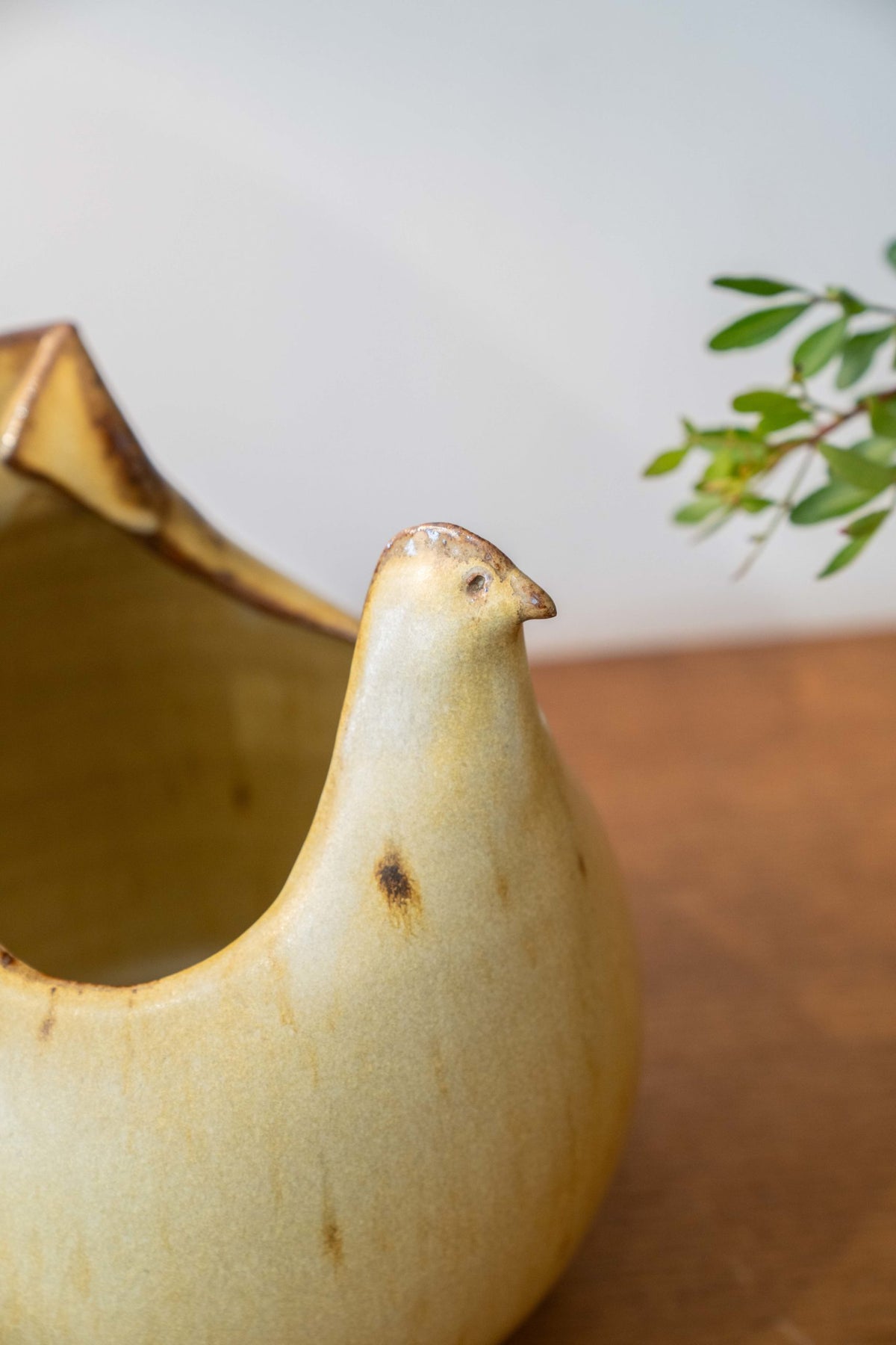 Group of four birds in enamelled ceramic