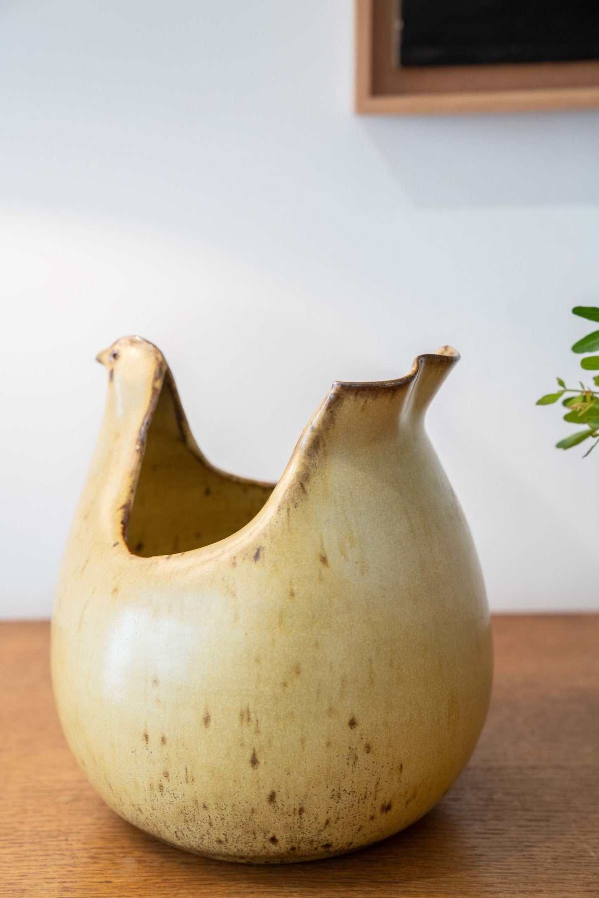 Group of four birds in enamelled ceramic