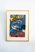Polychrome lithograph with two faces