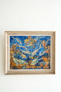 Huile sur toile aux poissons qui nagent