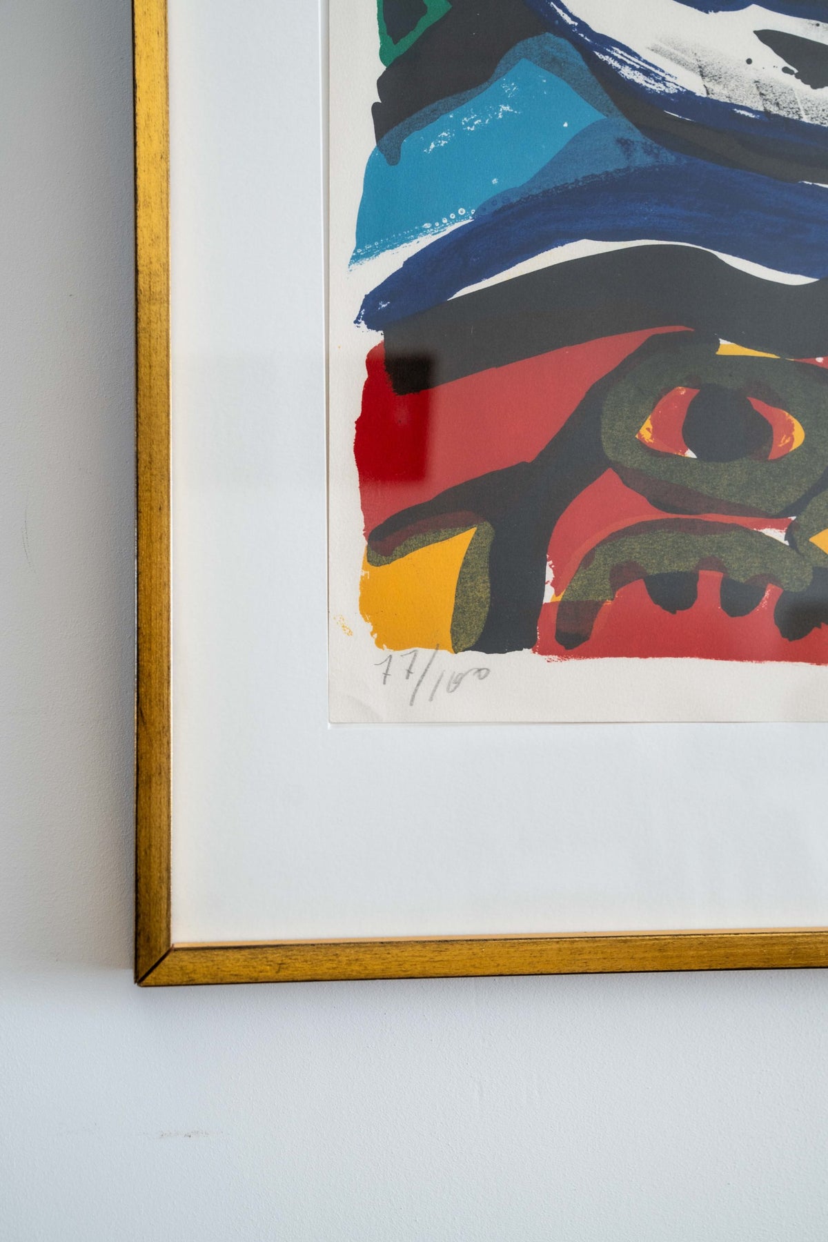 Lithographie polychrome aux deux visages