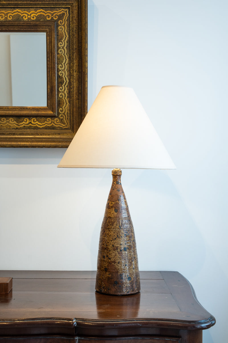 Pyrite stoneware tall lamp