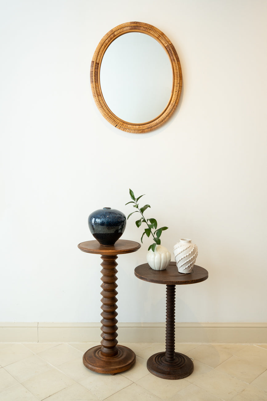 Mesa auxiliar circular de haya