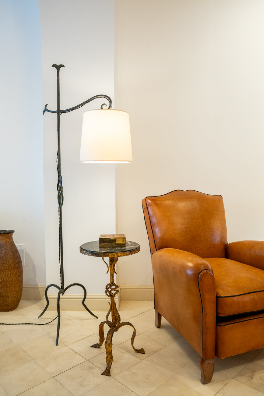 Wrought iron floor lamp