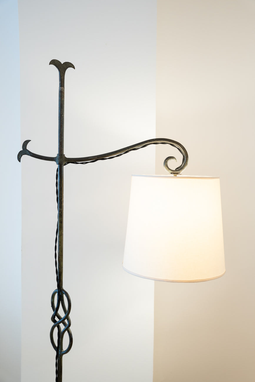 Wrought iron floor lamp