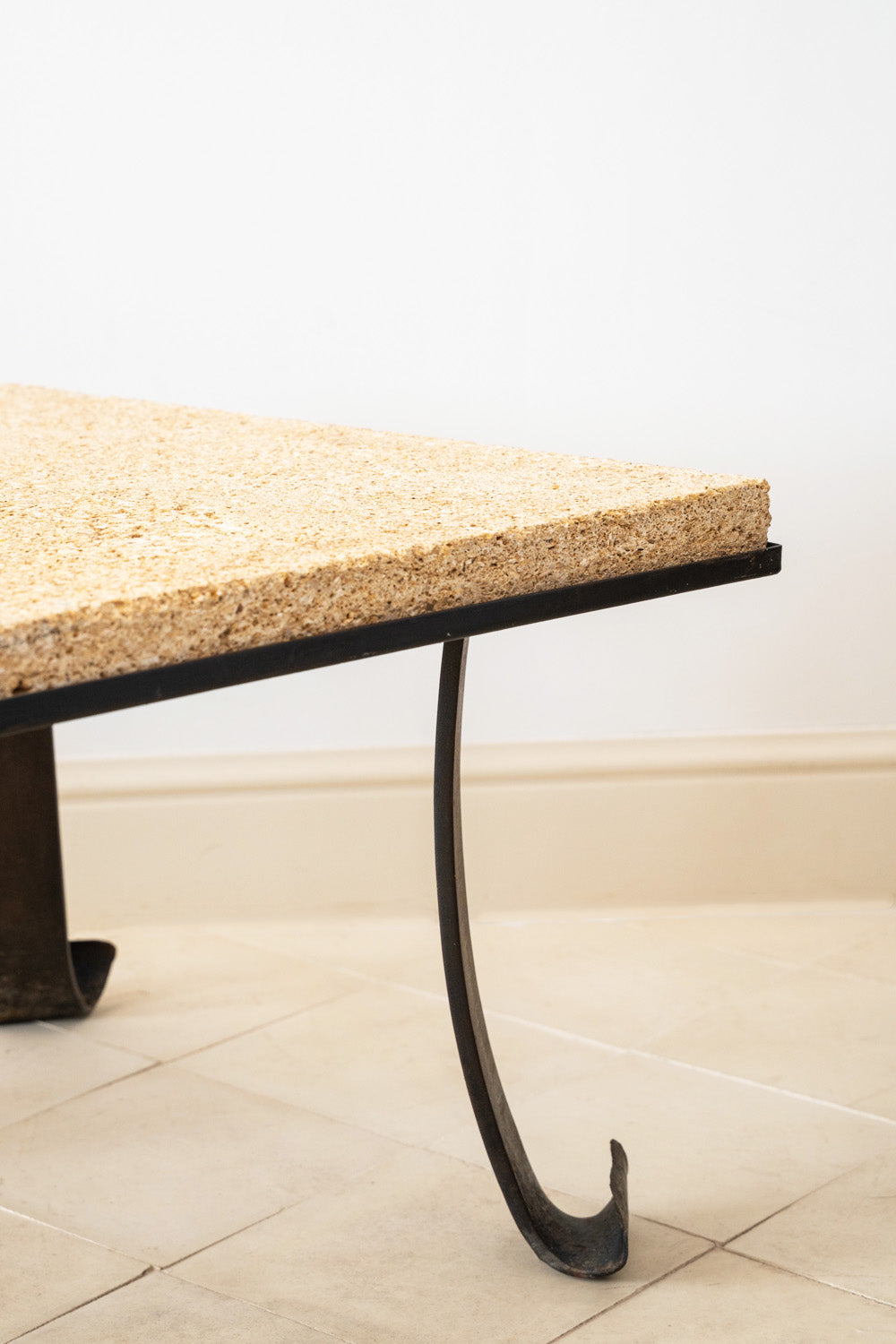 Pair of mid-century wrought iron side table