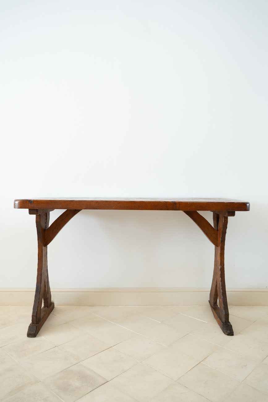 Carved beechwood console table