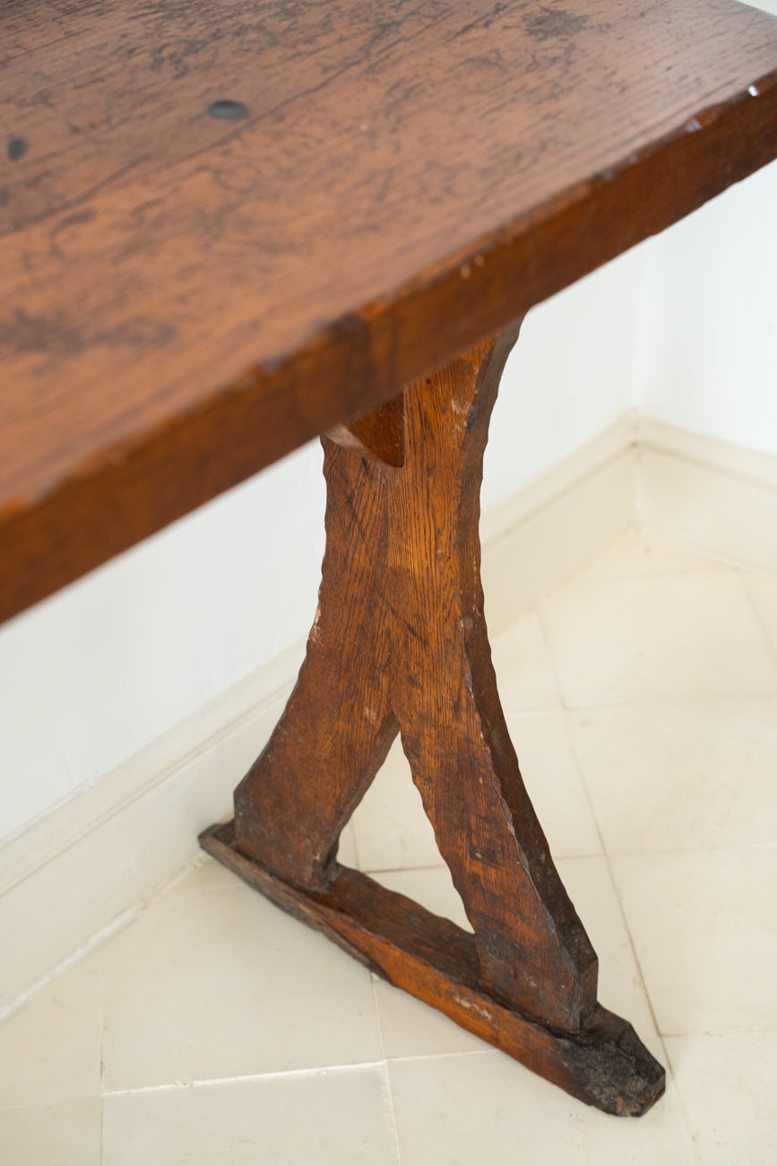 Carved beechwood console table