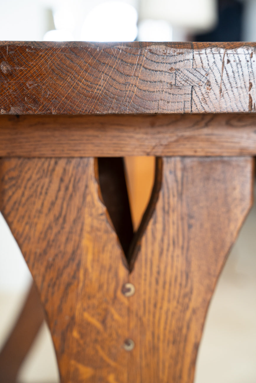 Carved beechwood console table