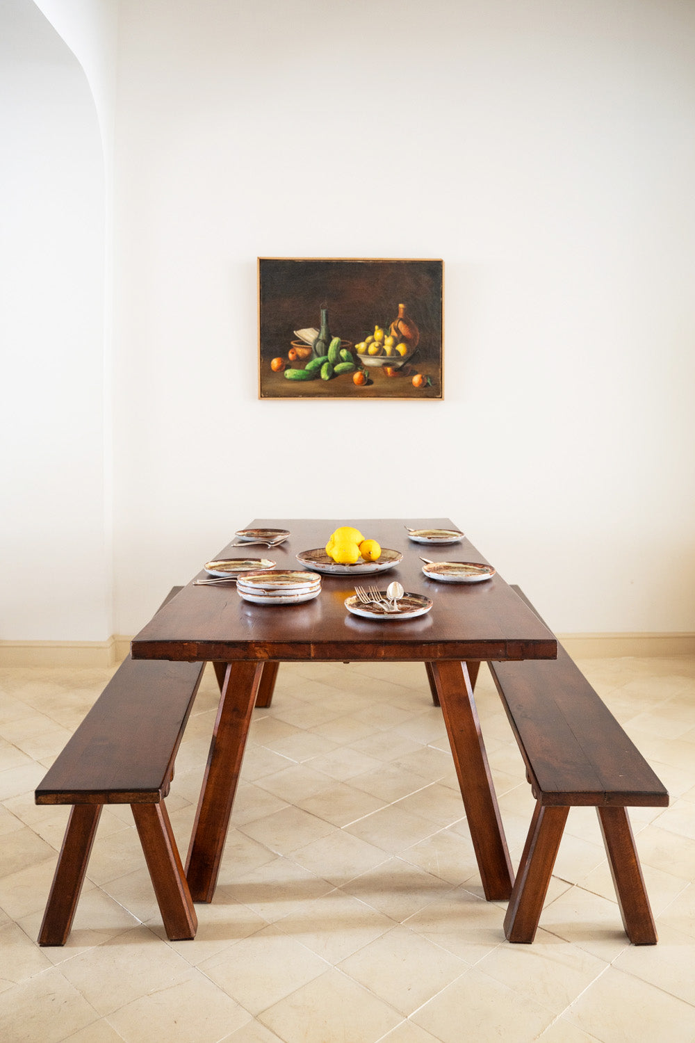 1950 set of table and benches