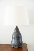 Blue glazed ceramic table lamp