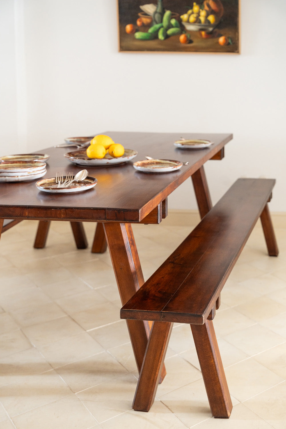 1950 set of table and benches