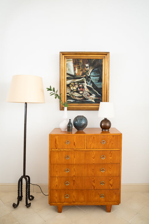 Art Deco copper table lamp